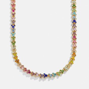 Disney Mickey Mouse Repeating Tennis Necklace - Multi