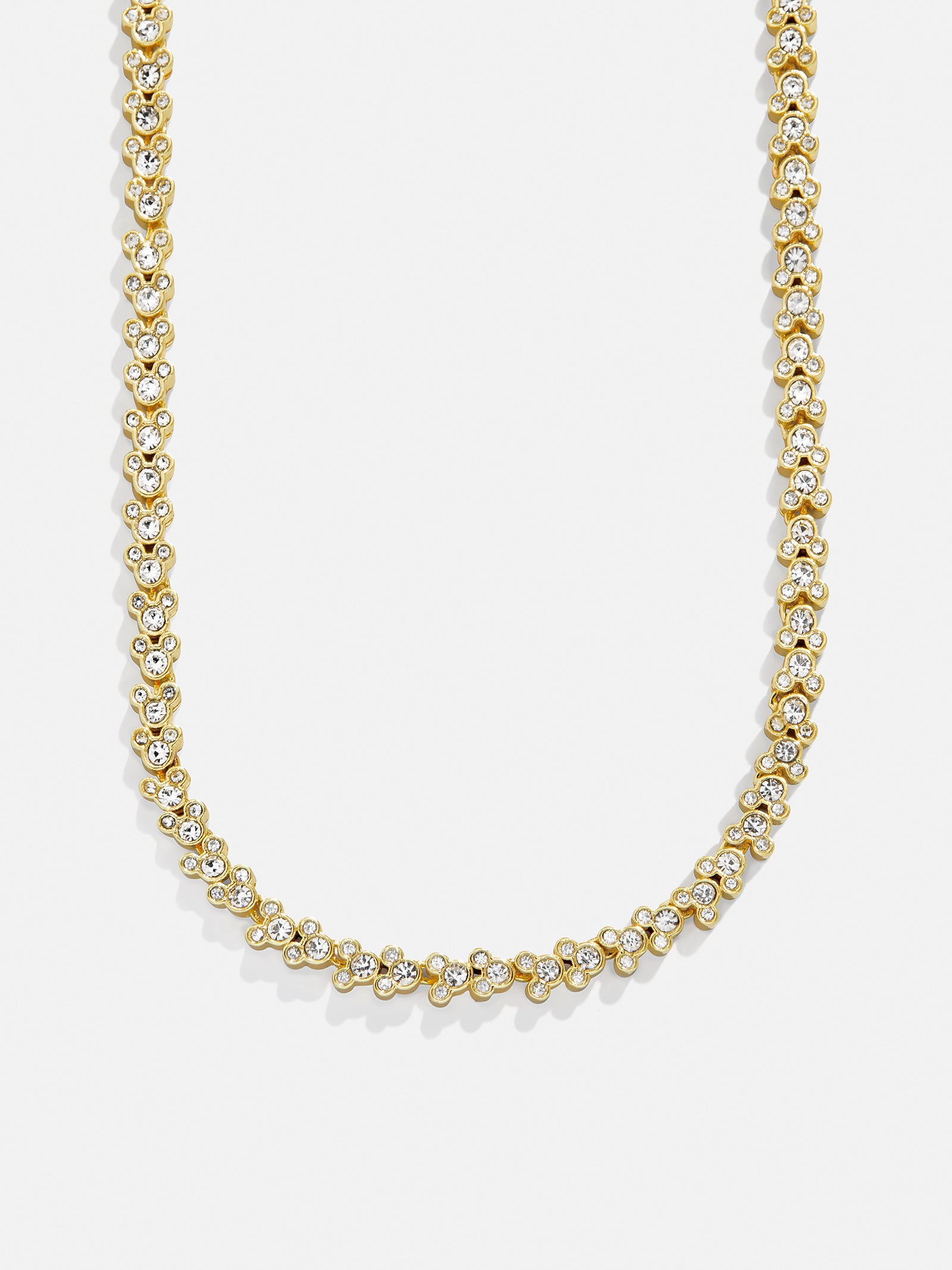 Disney Mickey Mouse Repeating Tennis Necklace - Gold/Pav??