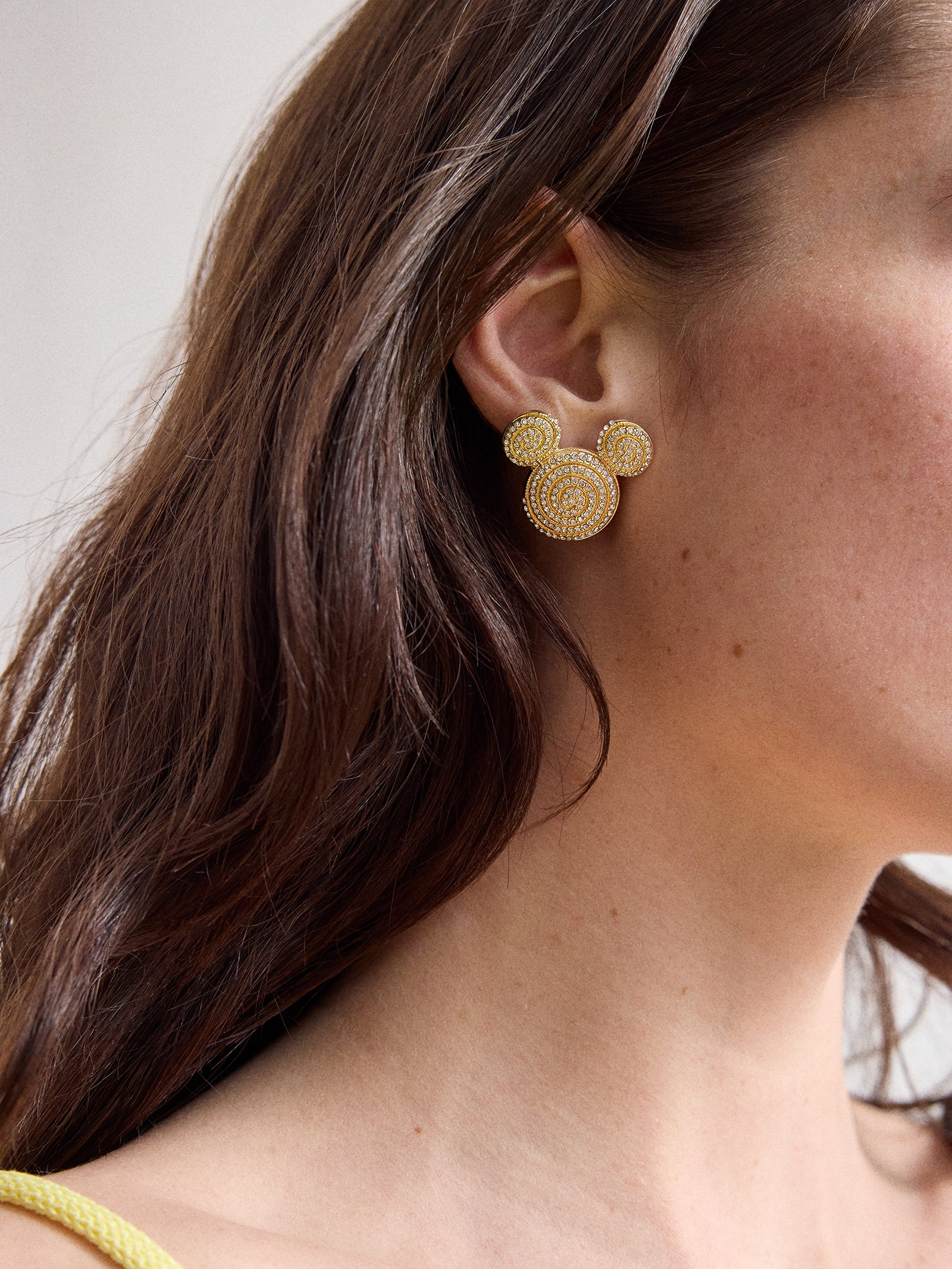 Disney Mickey Mouse Spiral Earrings - Gold/Pav?? - Image 2