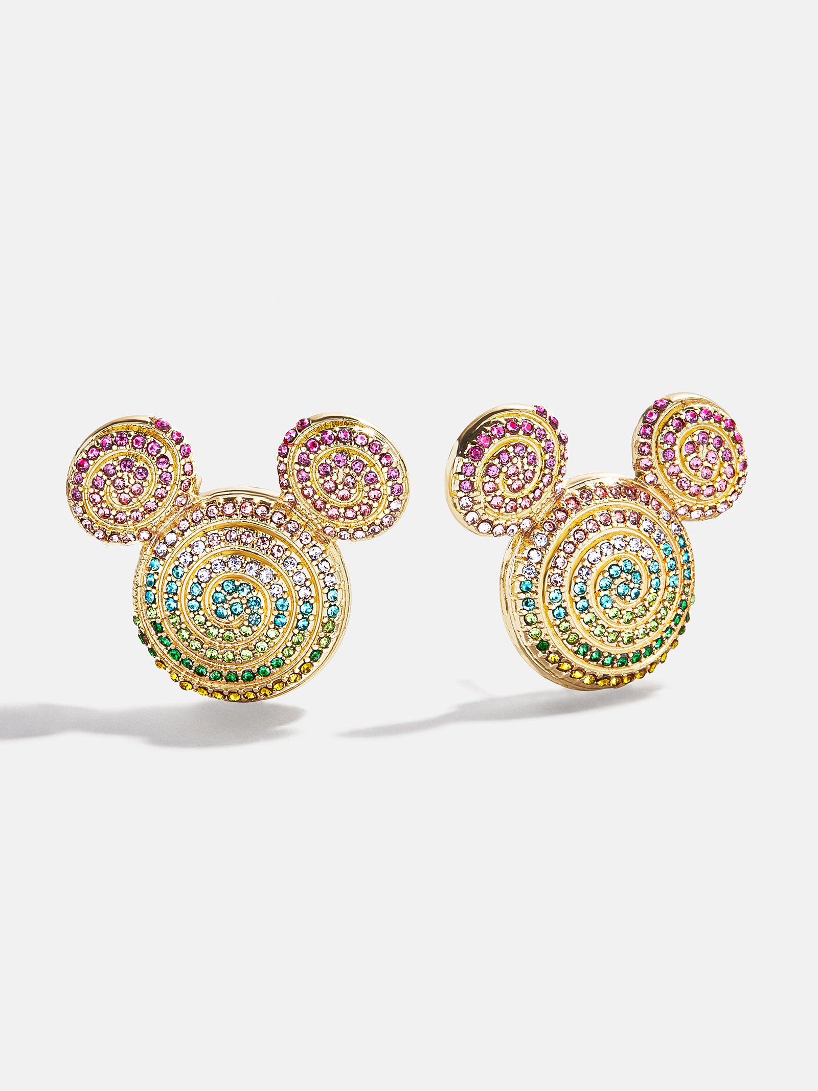 Disney Mickey Mouse Spiral Earrings - Gold/Multi