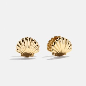 Halle Seashell Earrings - Gold