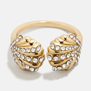 Halle Seashell Ring - Gold/Pav??
