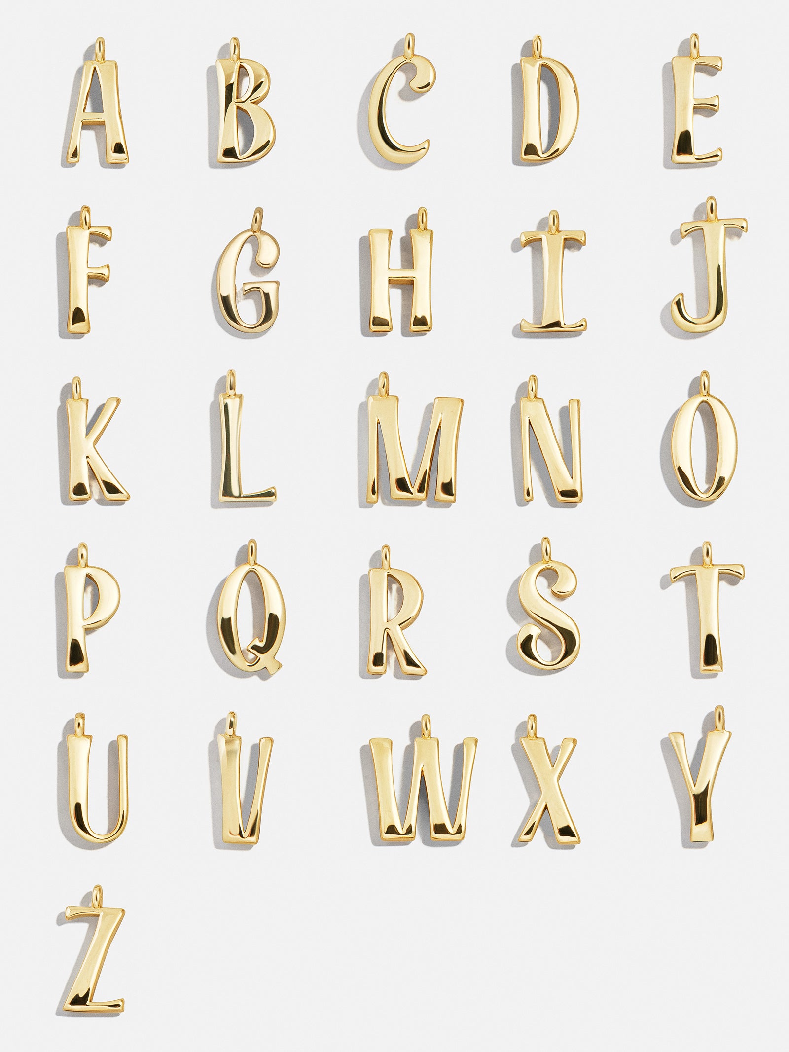 Chunky Spaced Letter Custom Necklace - Gold - Image 5