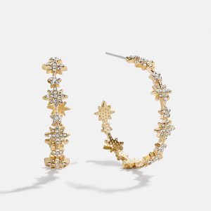 Venus Celestial Hoop Earrings - Gold/Pav??
