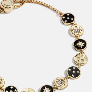 Estelle Celestial Pull-Tie Bracelet - Gold/Black