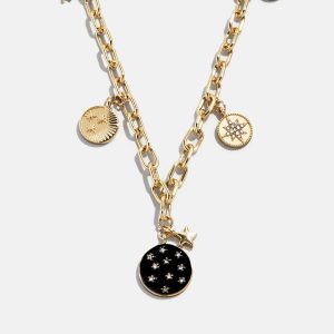 Estelle Celestial Charm Necklace - Gold/Black