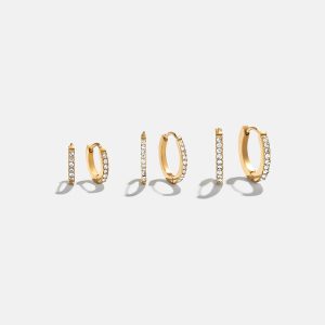Niata Waterproof Earring Set - Gold/Pav??