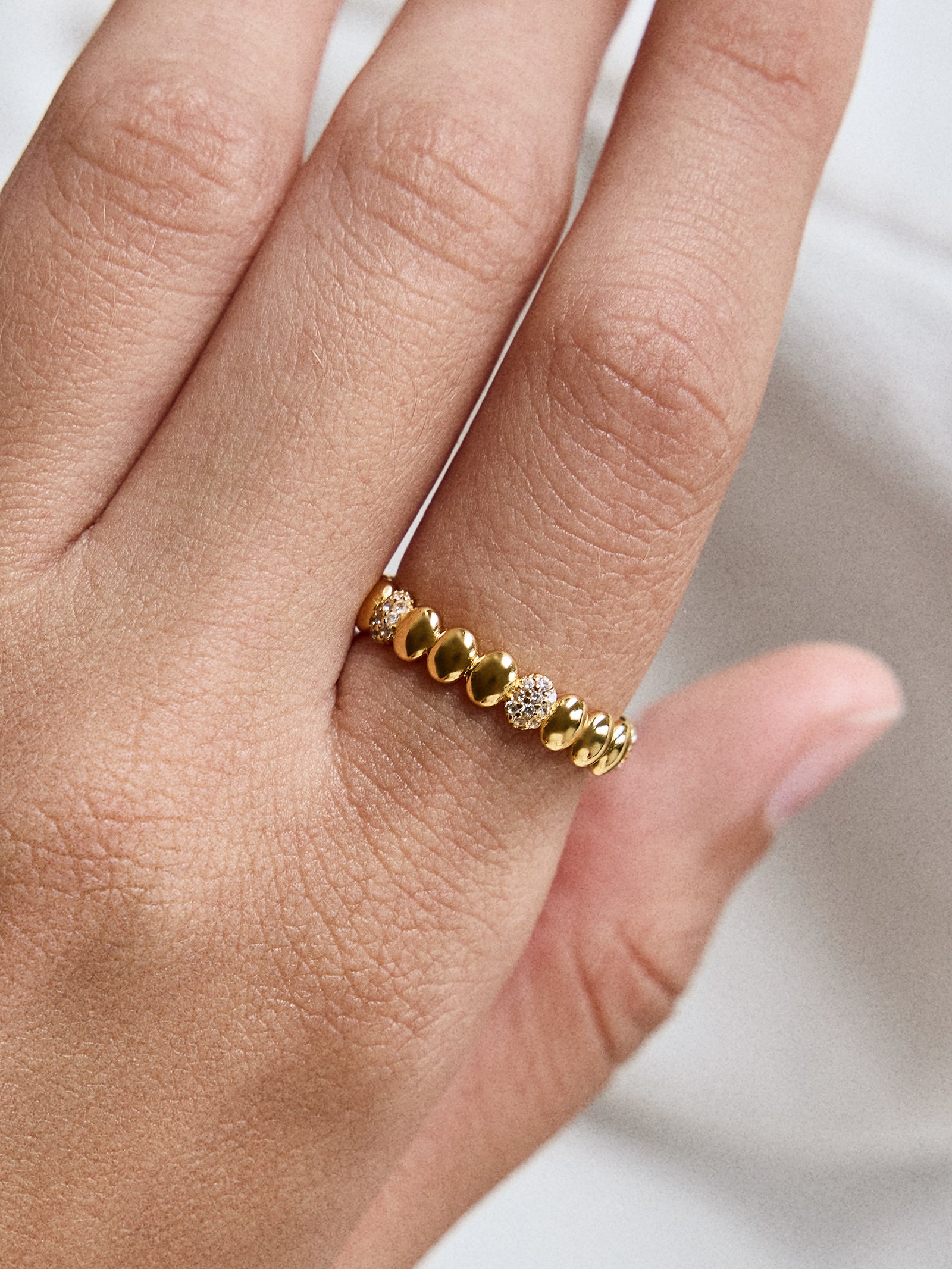 Alyssa 18K Gold Ring - Gold/Pav?? - Image 2