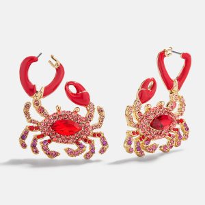 In A Pinch Crab Earrings - Red