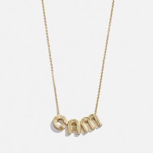 Retro Letter Custom Necklace - Retro Bubble Letter