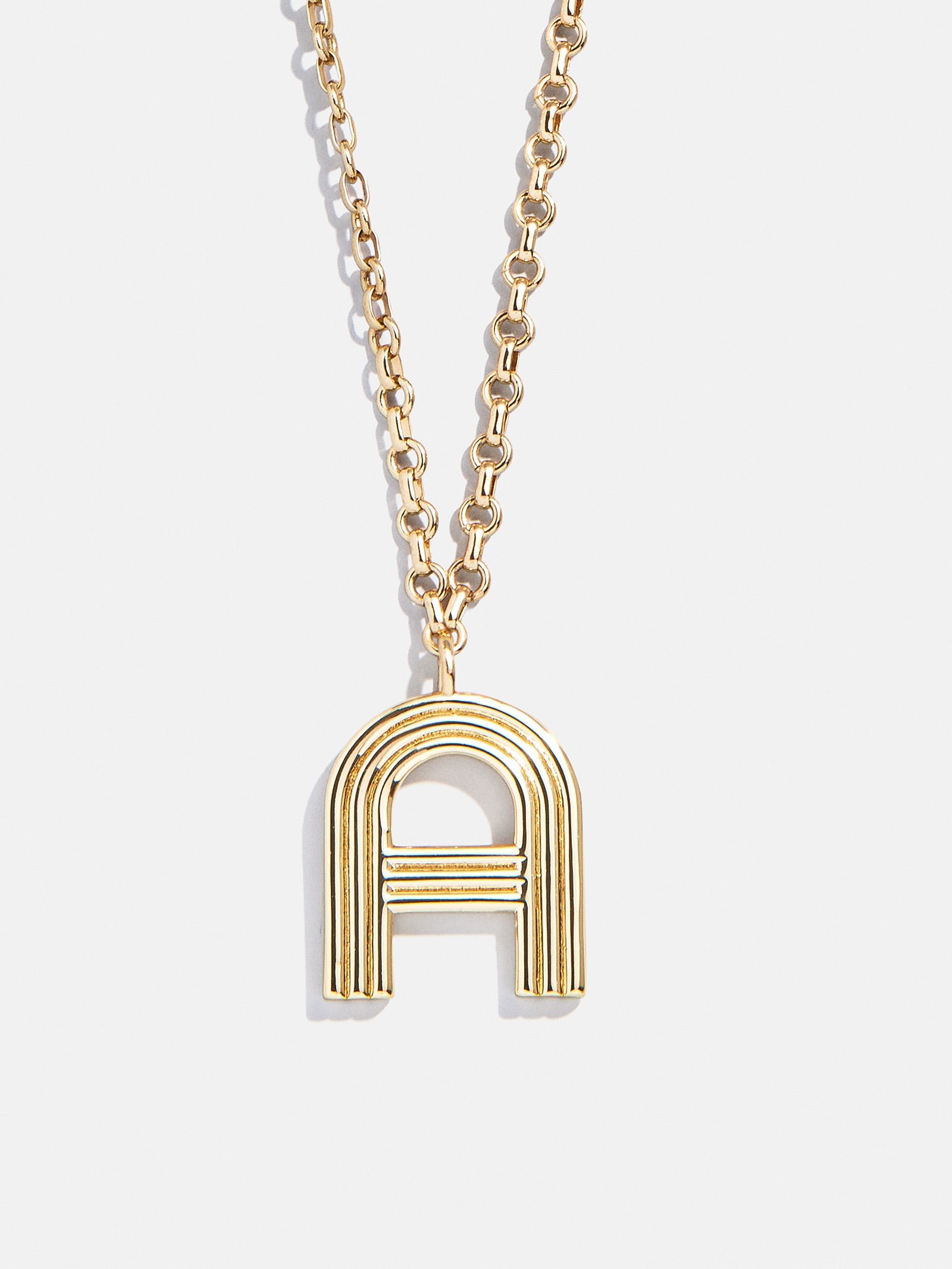 Retro Letter Initial Necklace - Gold - Image 3