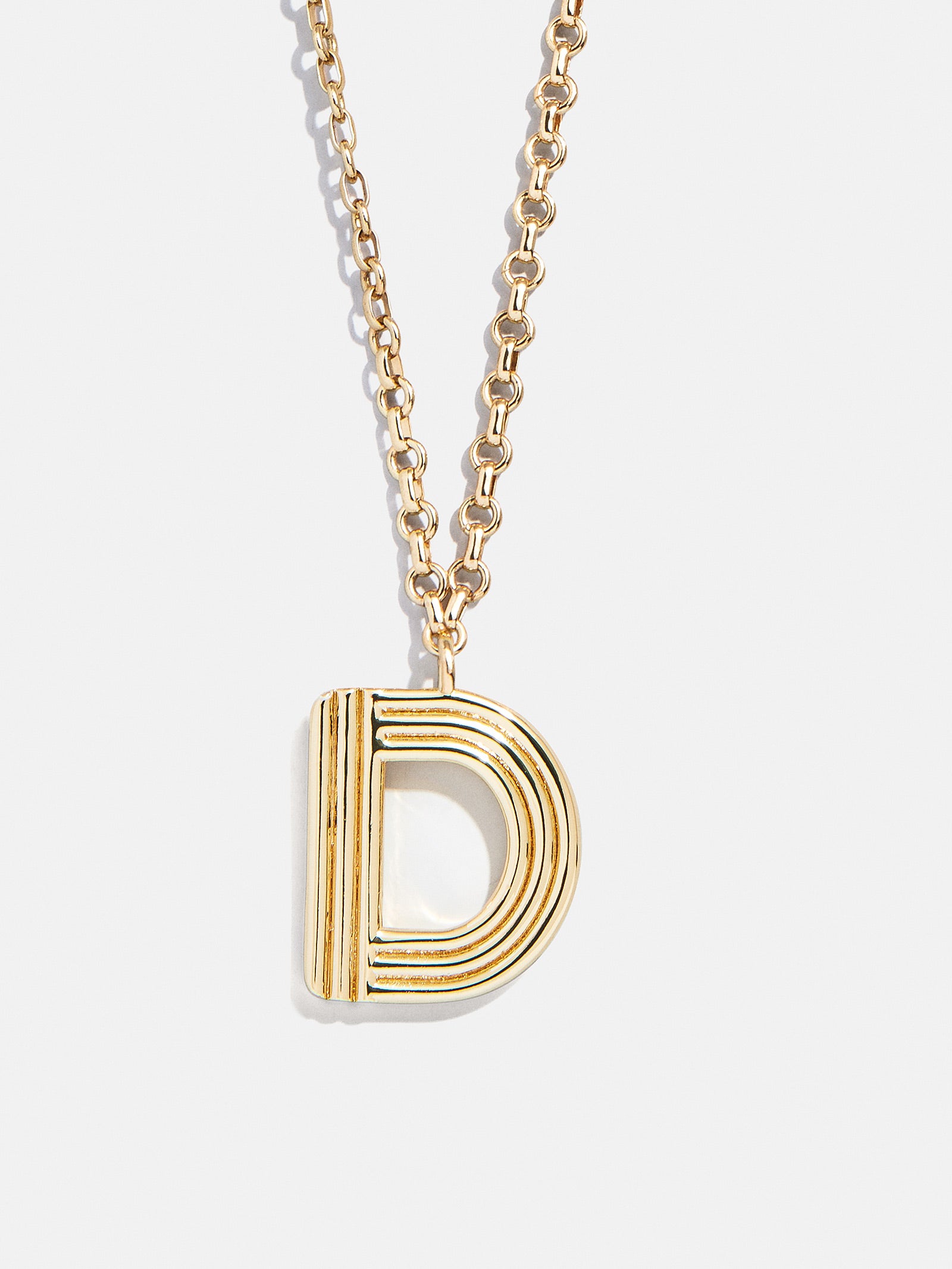 Retro Letter Initial Necklace - Gold - Image 6