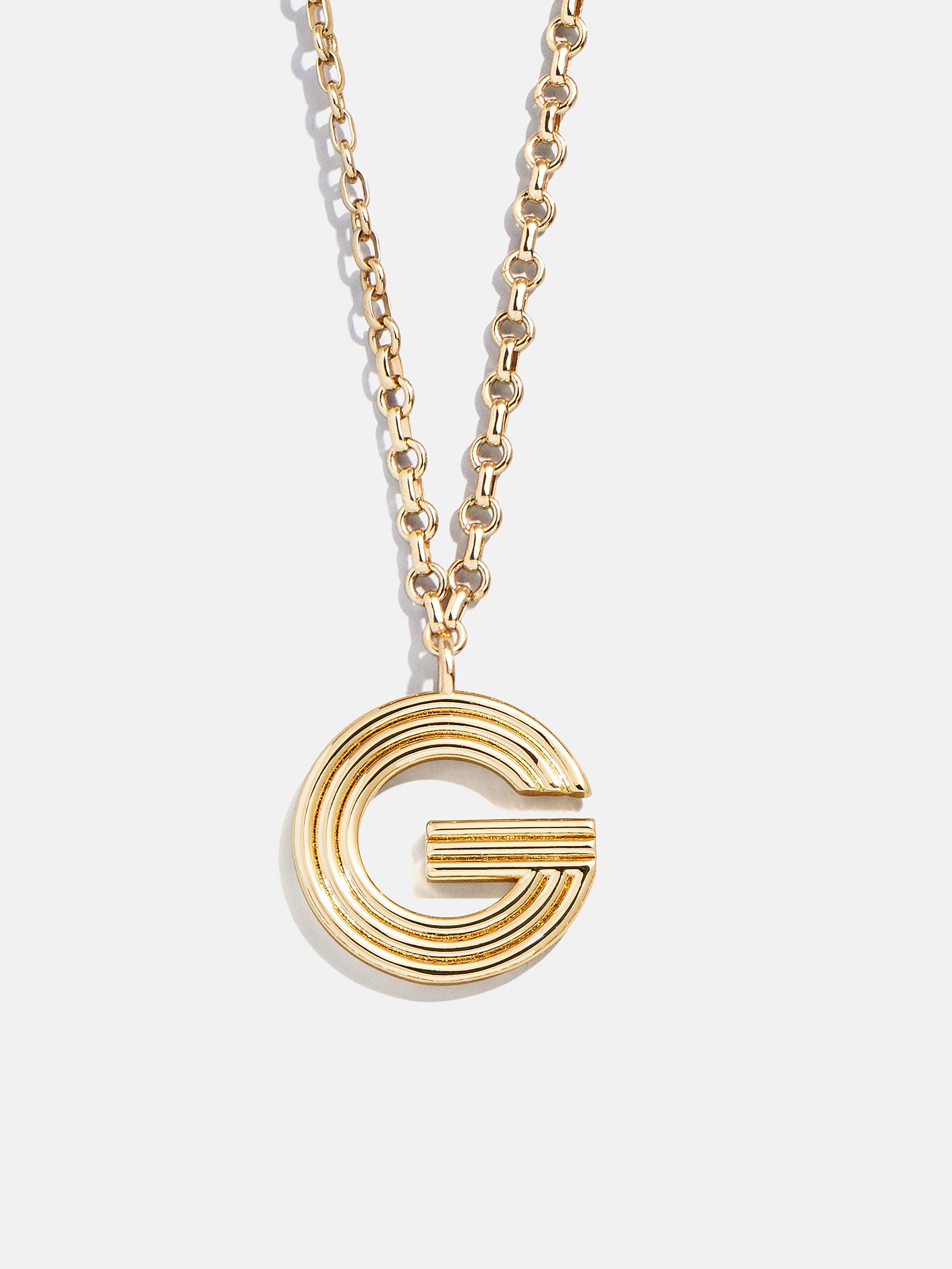 Retro Letter Initial Necklace - Gold - Image 9