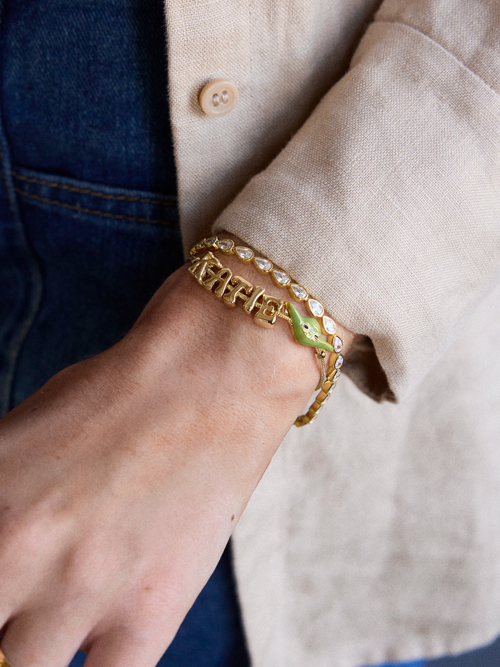 STAR WARS? Yoda? Bubble Slider Custom Bracelet - Yoda - Image 2