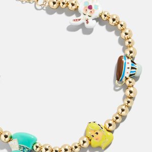 Disney Alice in Wonderland Pisa Charm Bracelet - Gold/Multi