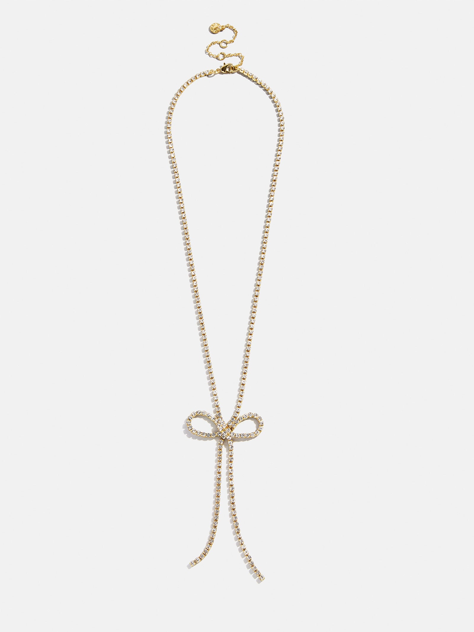 Gigi Bow Lariat Necklace - Gold/Pav?? - Image 3