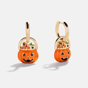 Laughing Jack Earrings - Pumpkin