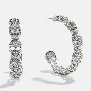 To Die For Hoop Earrings - Silver/Pav??