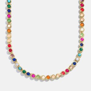 Nina Semi-Precious Necklace - Gold/Multi
