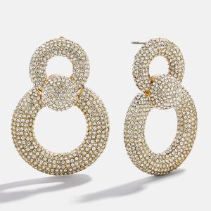 Dakota Door Knocker Earrings - Gold/Pav??