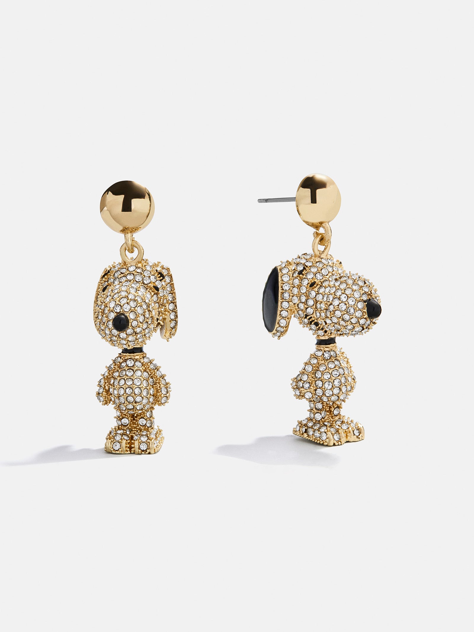 Peanuts Snoopy Statement Earrings - Gold/Pav??