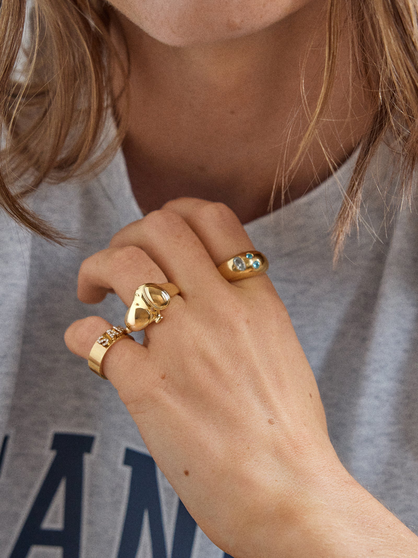 Peanuts Snoopy Statement Ring - Gold - Image 2