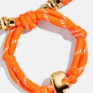 Knotty Initial Bracelet - Tangerine
