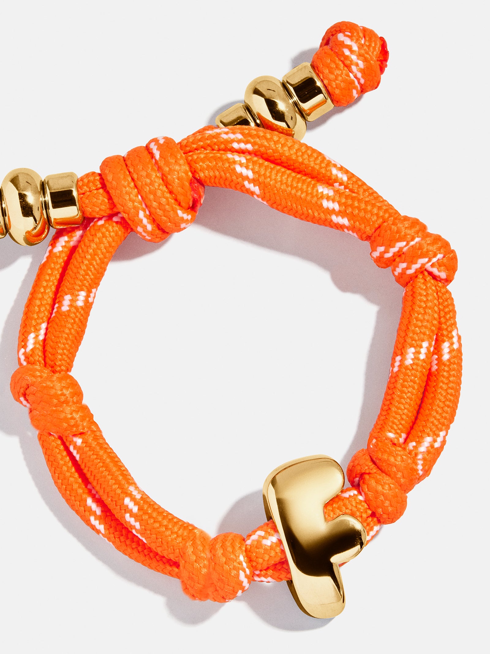 Knotty Initial Bracelet - Tangerine