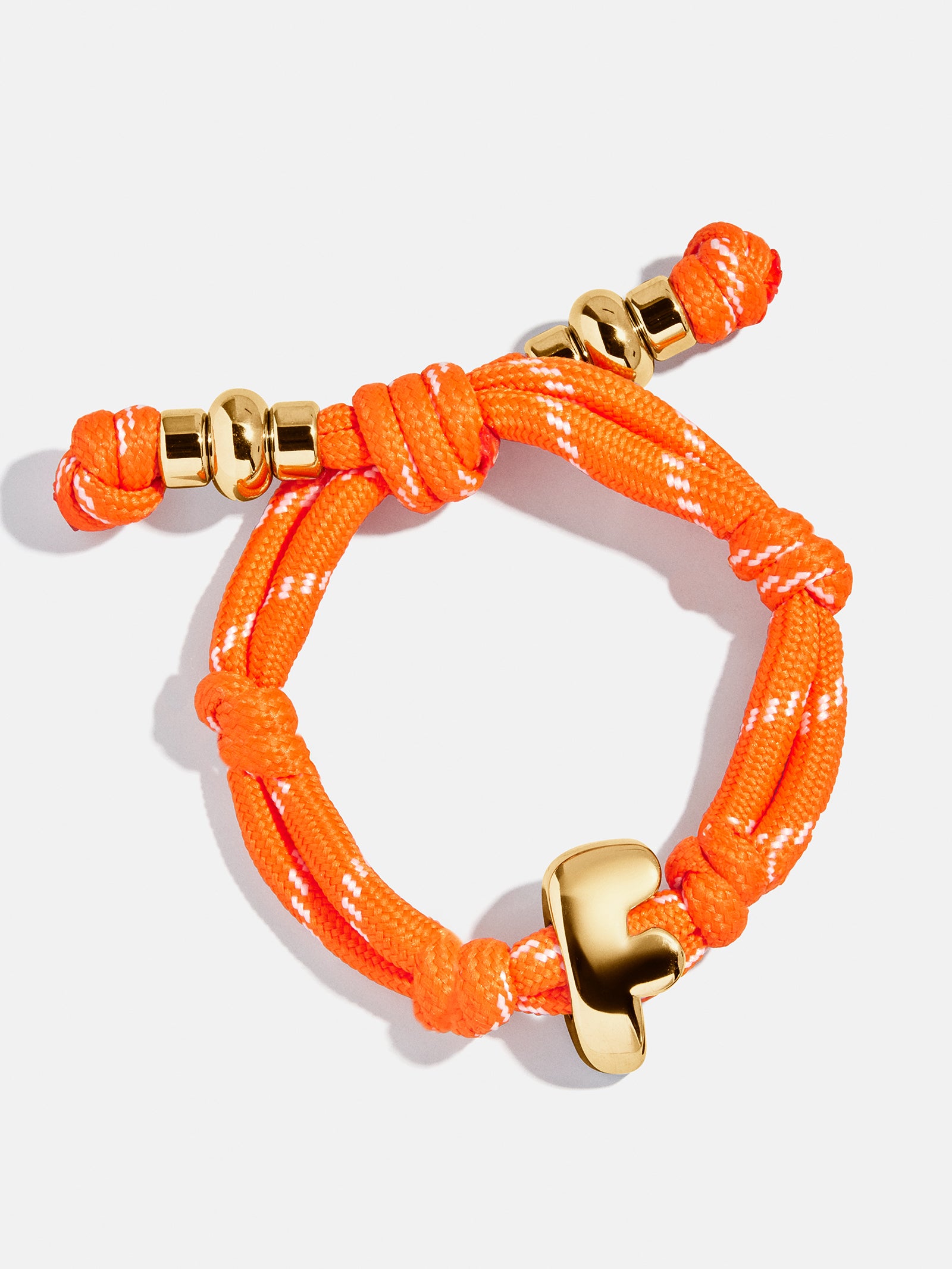 Knotty Initial Bracelet - Tangerine - Image 3