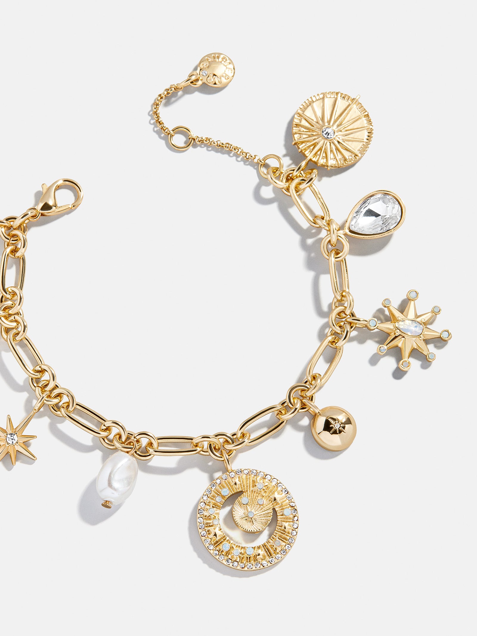 Star Power Celestial Charm Bracelet - Gold/Pav??