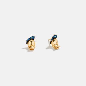 Disney Donald Duck 18K Gold Plated Sterling Silver Crystal Studs - Donald Duck