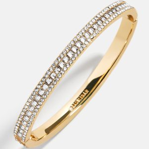Helena Crystal Hinge Bangle - Gold/Pav??