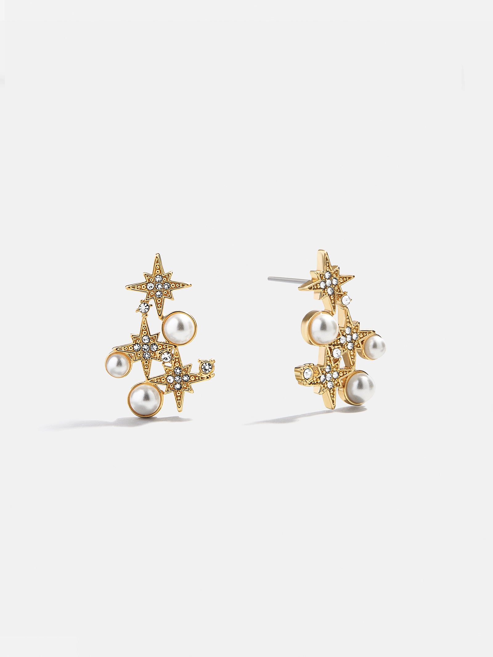 Nora Crystal Earrings - Gold/Pav??