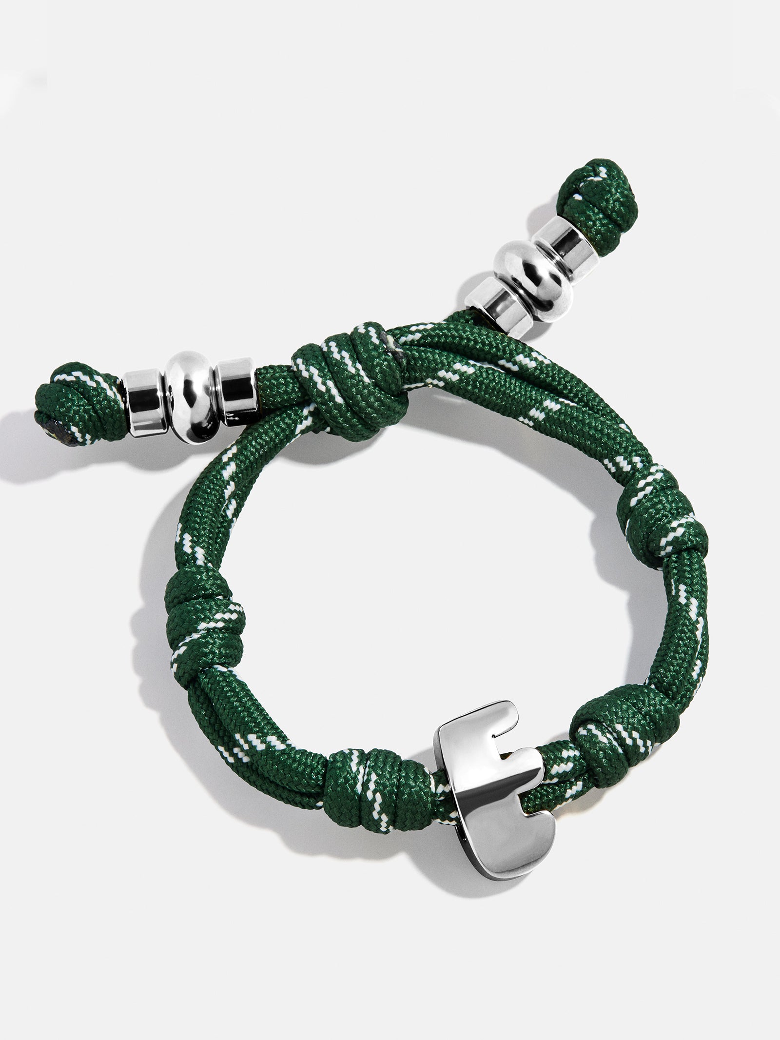 Knotty Initial Bracelet - Dark Green - Image 8