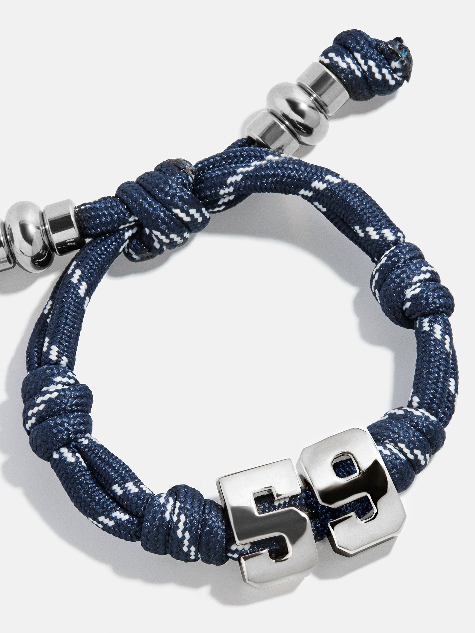 Knotty Varsity Number Custom Bracelet - Navy Double Digit - Image 4