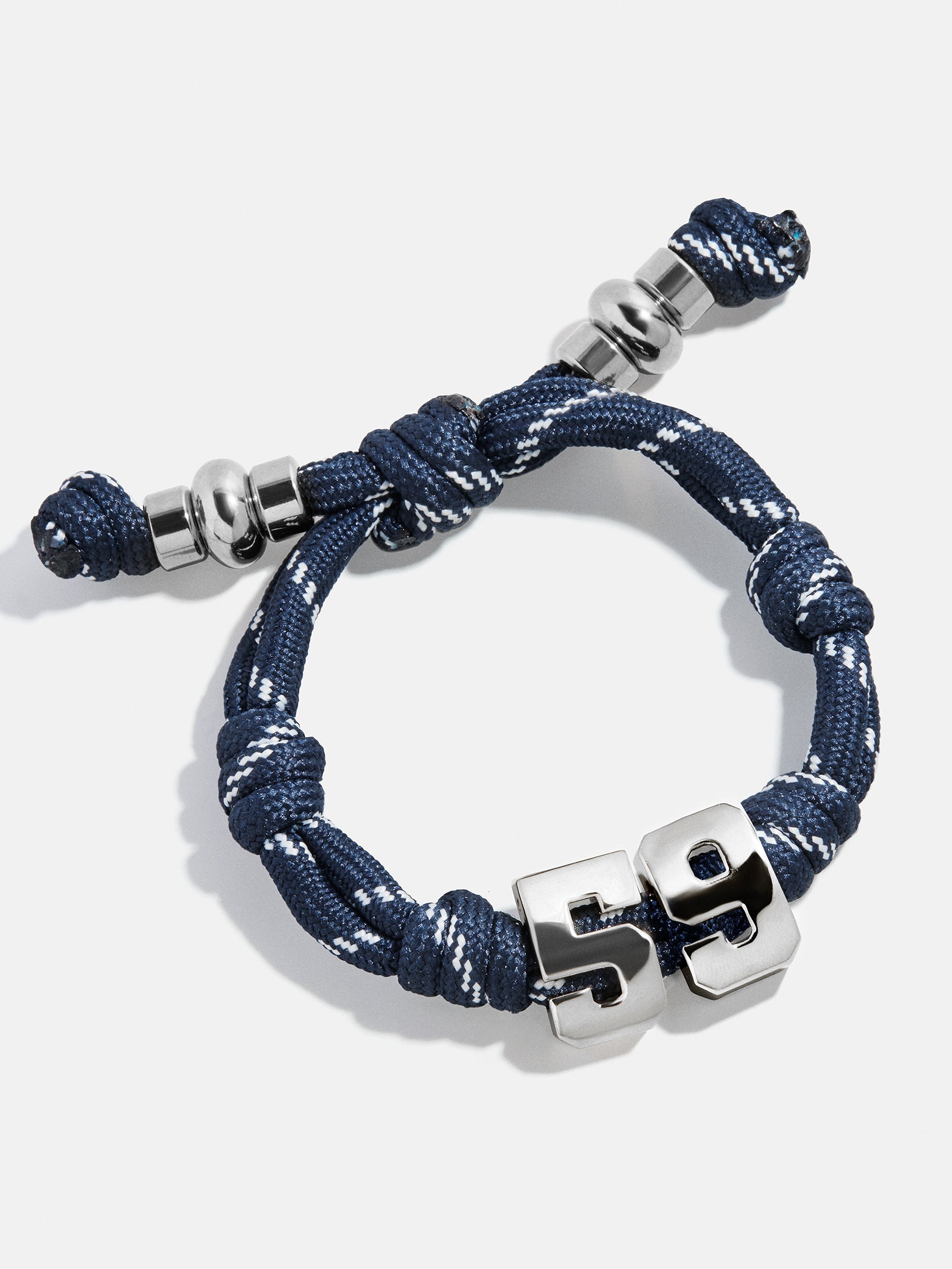 Knotty Varsity Number Custom Bracelet - Navy Double Digit - Image 6