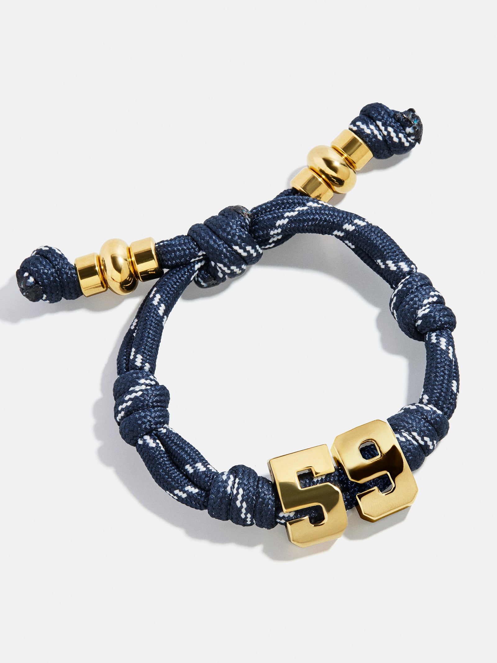 Knotty Varsity Number Custom Bracelet - Navy Double Digit - Image 3