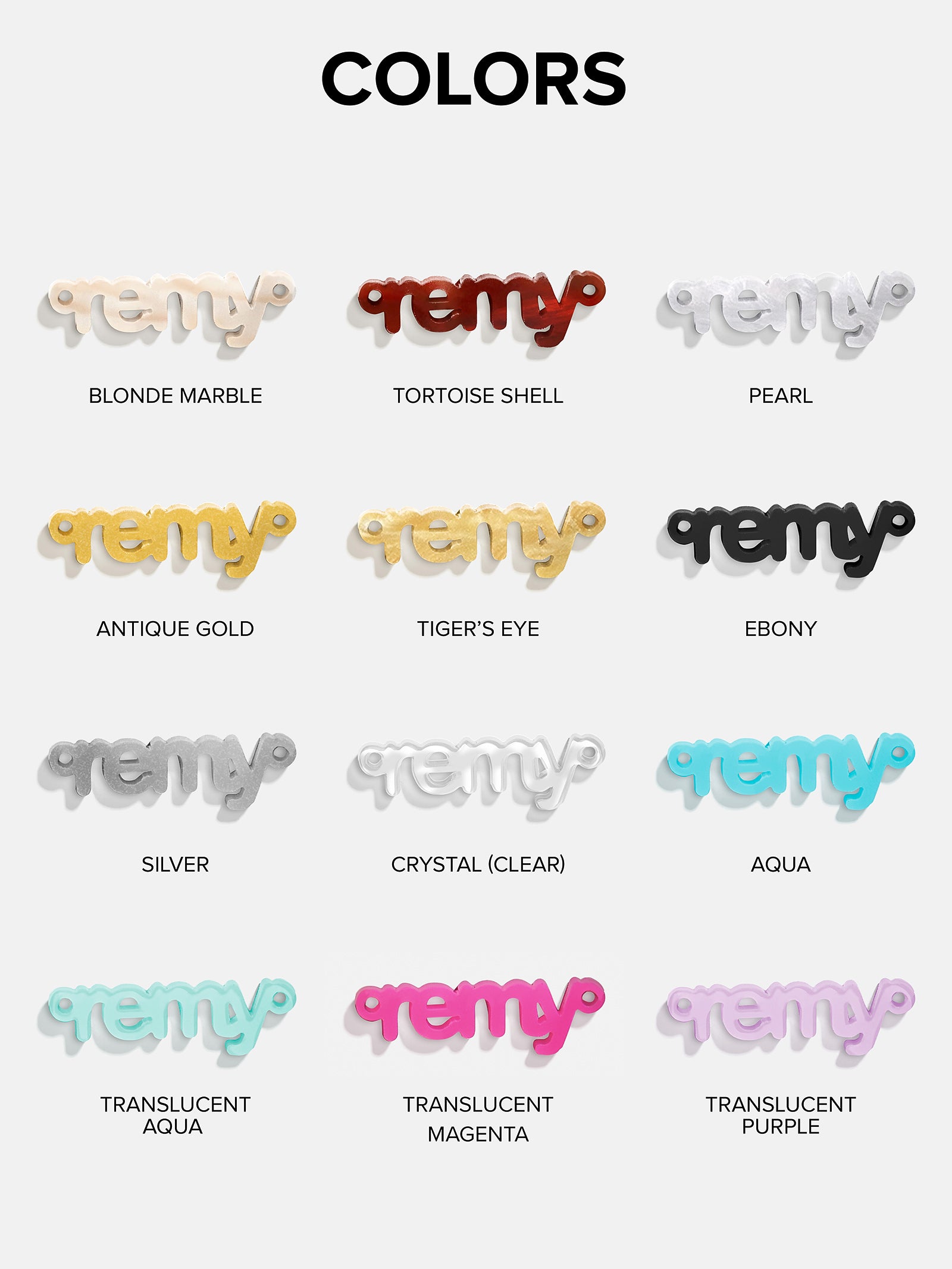 Acrylic Custom Nameplate Necklace - Gold - Image 25