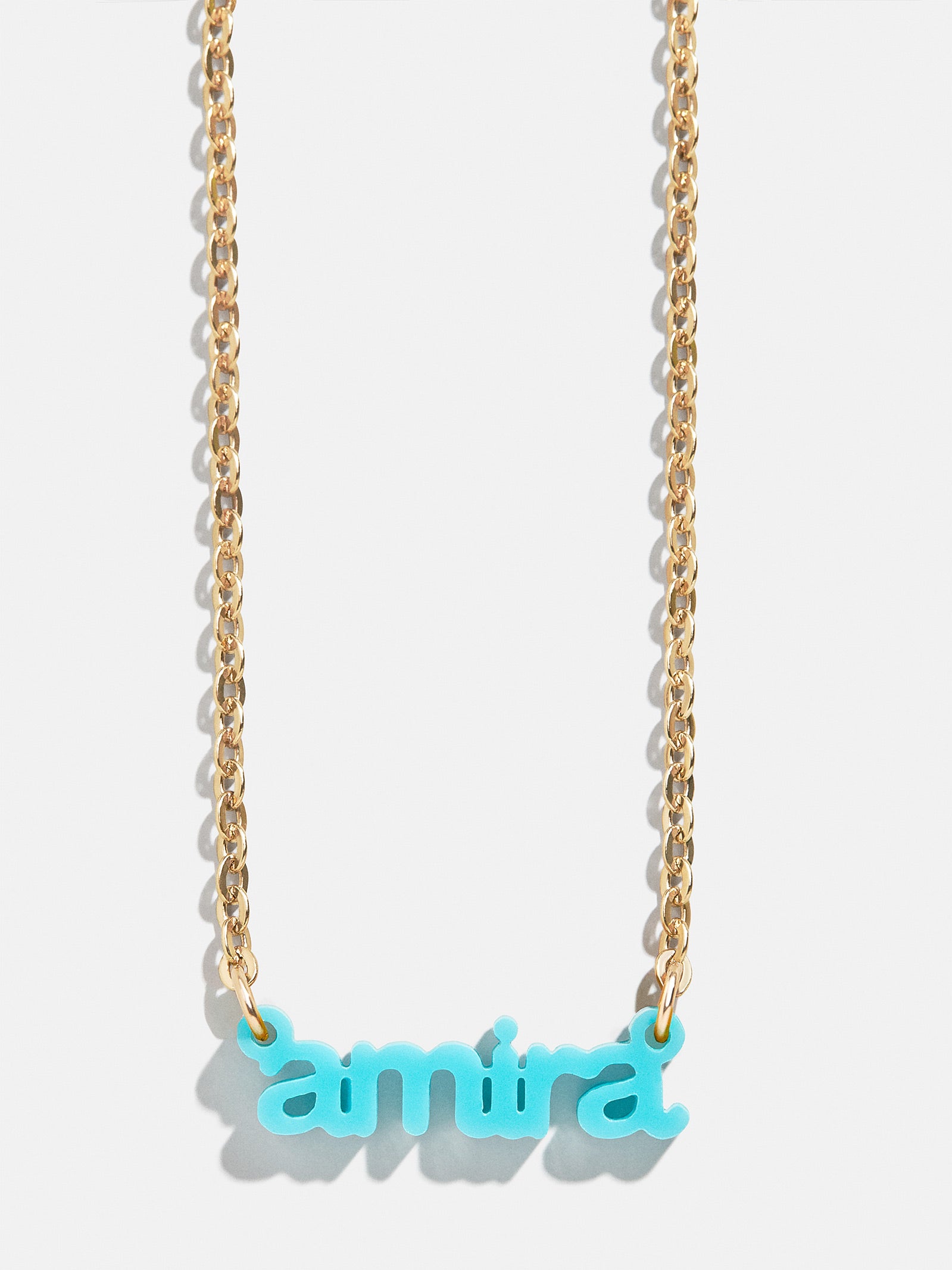 Acrylic Custom Nameplate Necklace - Gold - Image 7