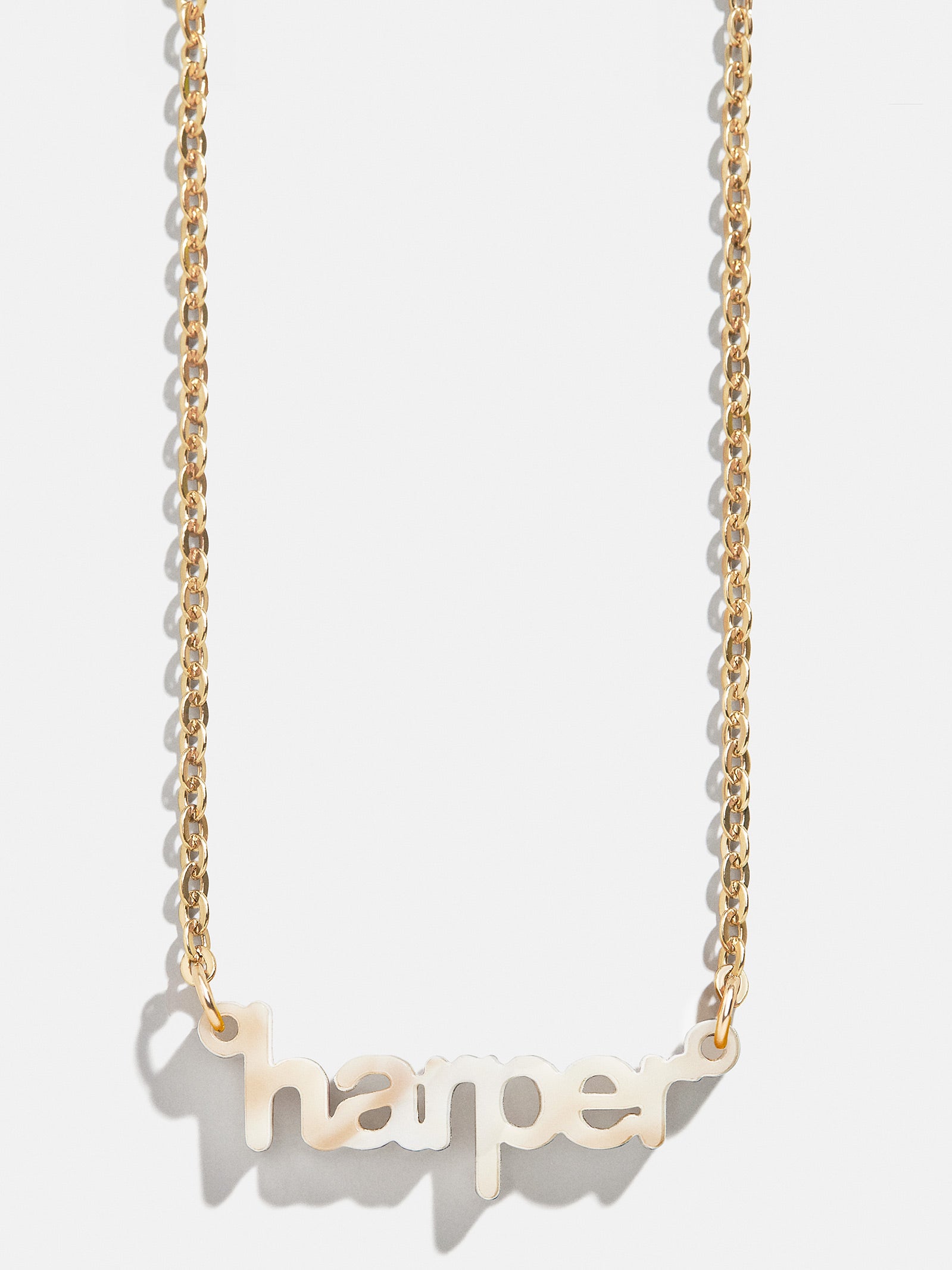 Acrylic Custom Nameplate Necklace - Gold - Image 3