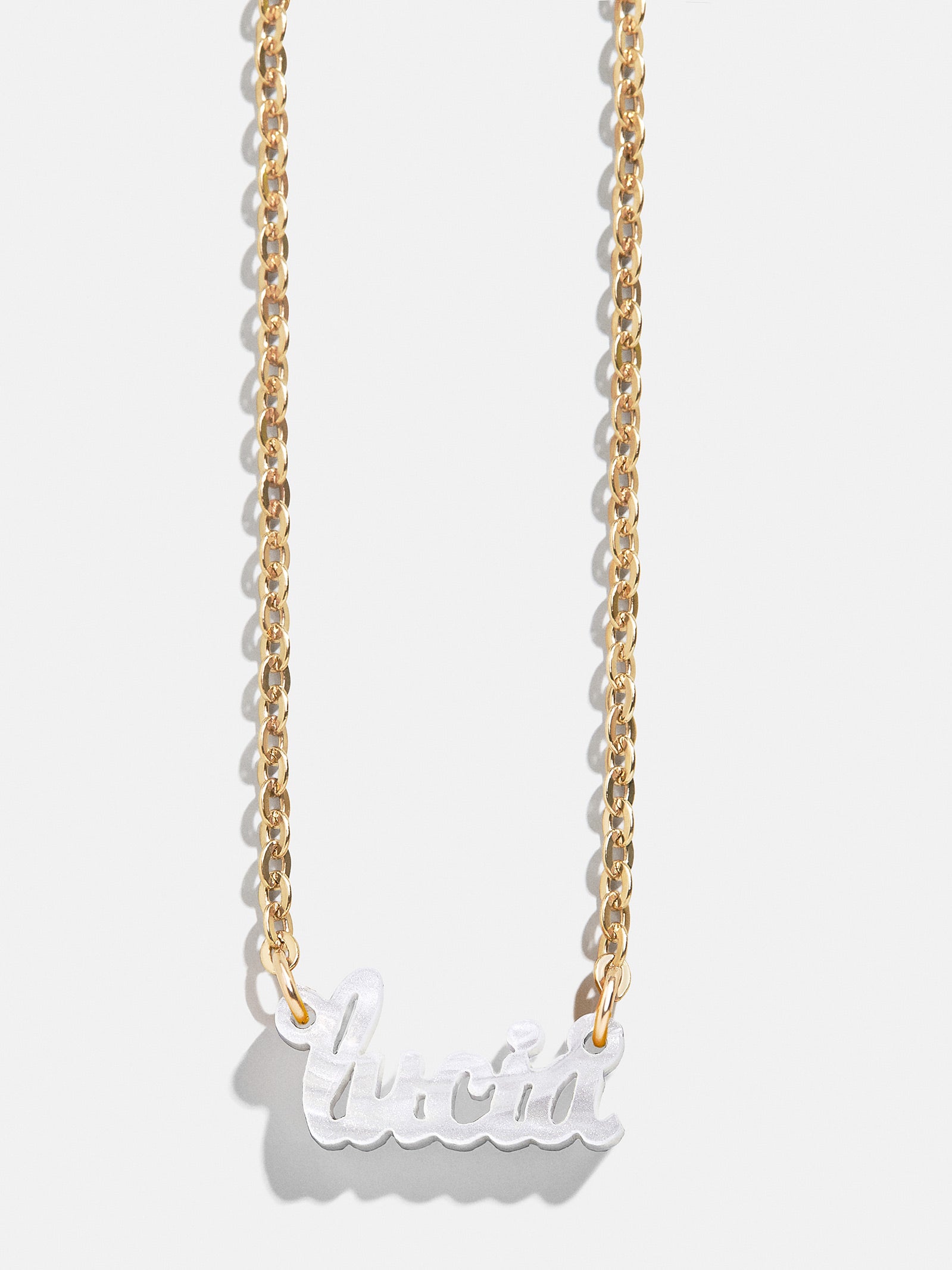 Acrylic Custom Nameplate Necklace - Gold - Image 15