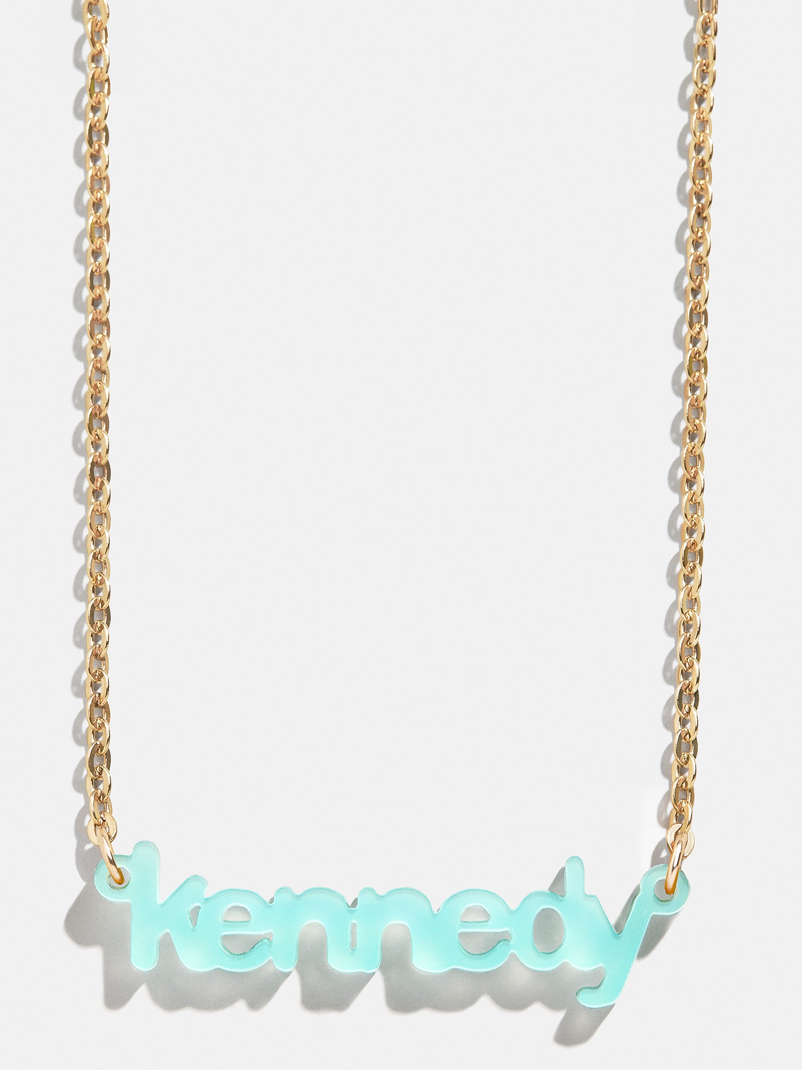 Acrylic Custom Nameplate Necklace - Gold - Image 21