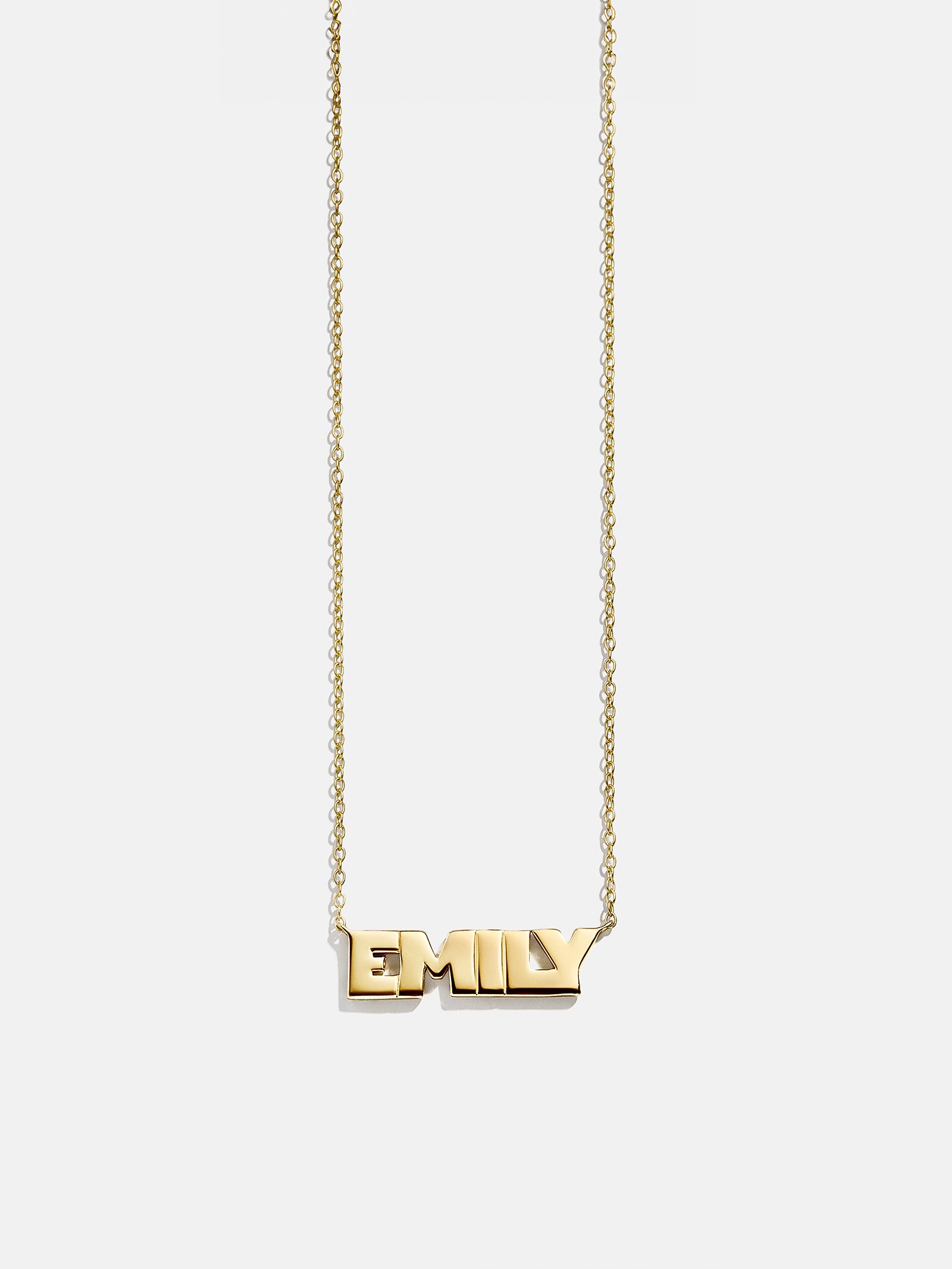18K Gold Custom Nameplate Necklace - Bold - Image 3