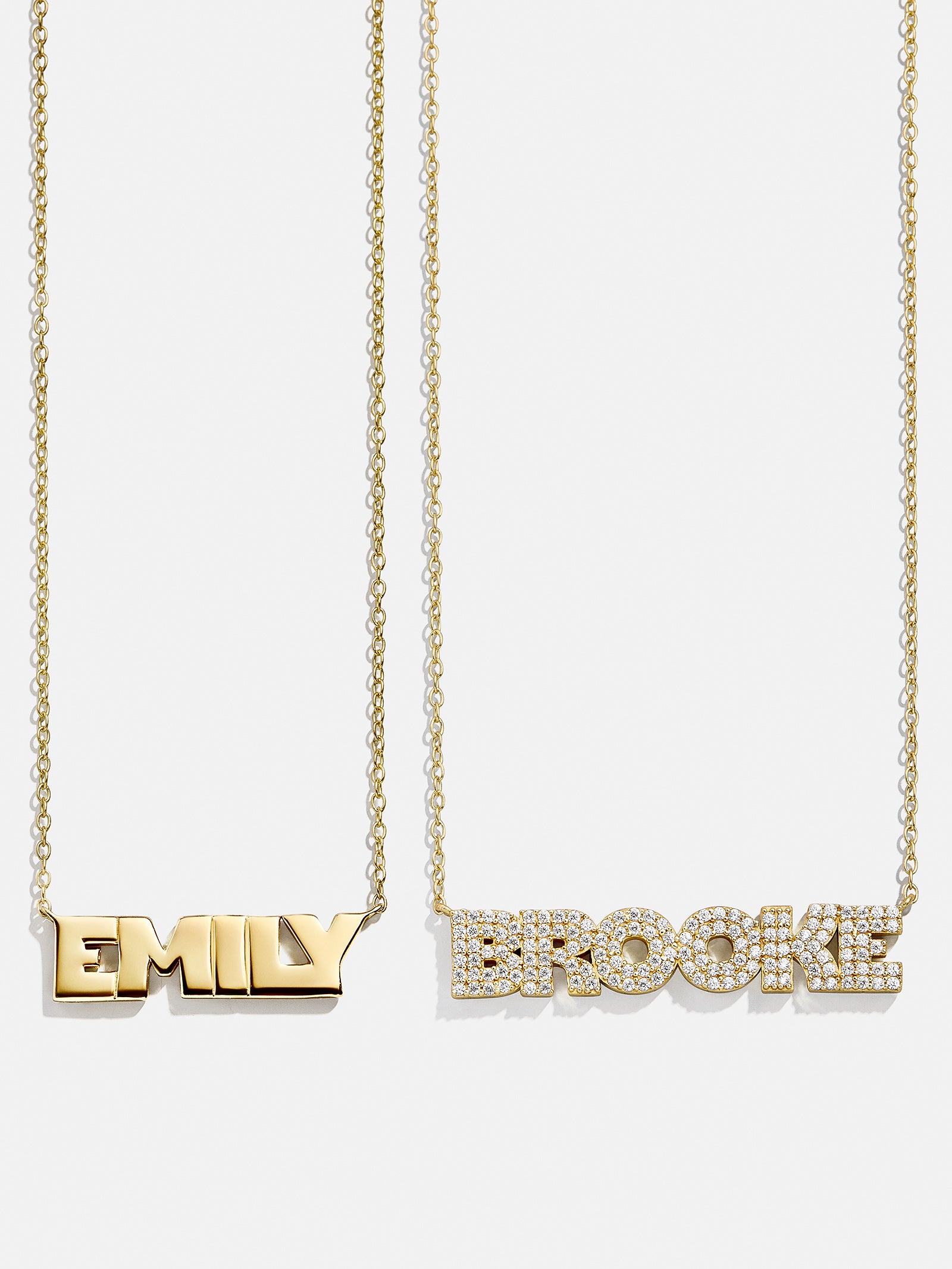18K Gold Custom Nameplate Necklace - Bold