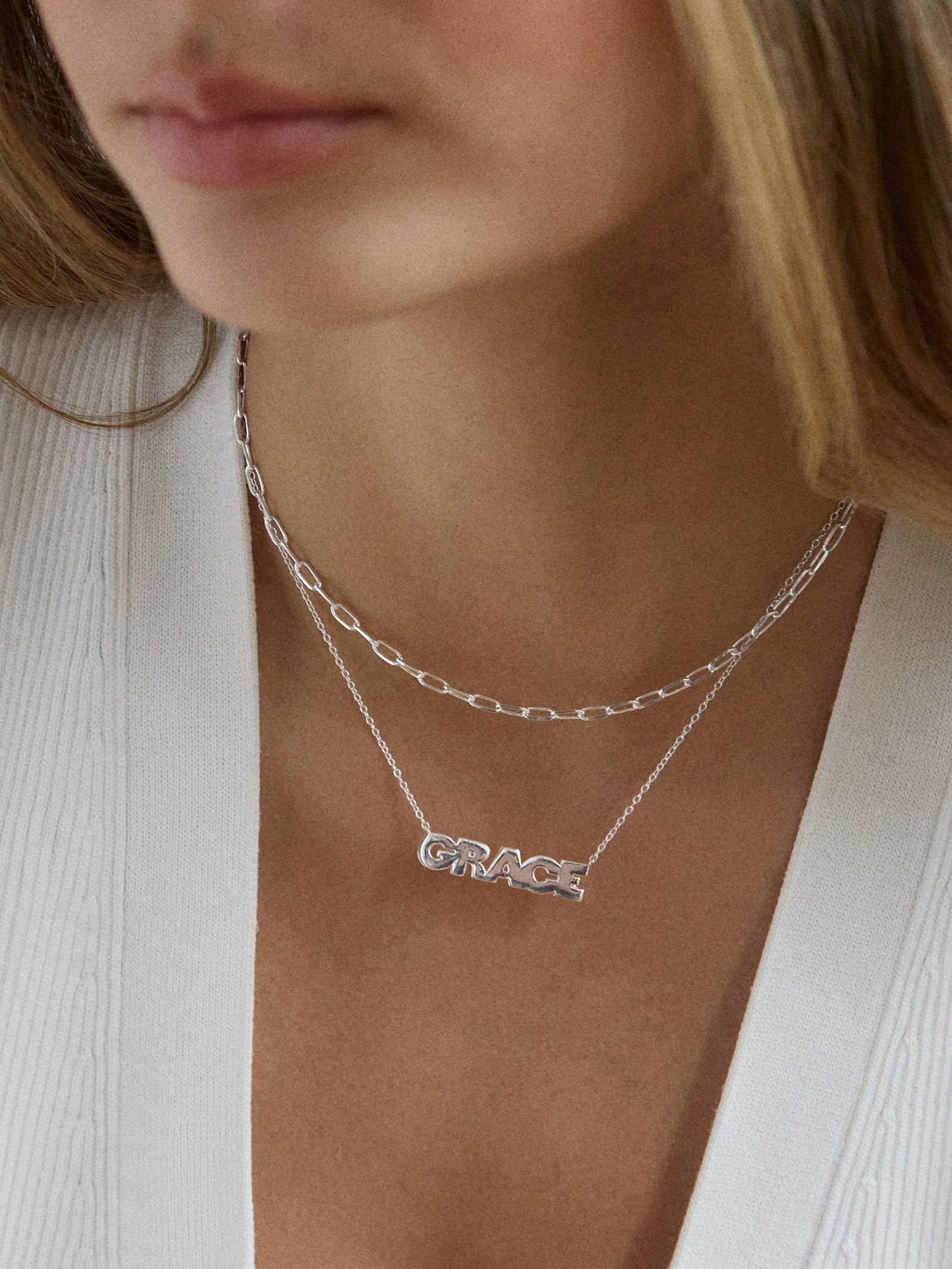 18K Gold Custom Nameplate Necklace - Bold - Image 8