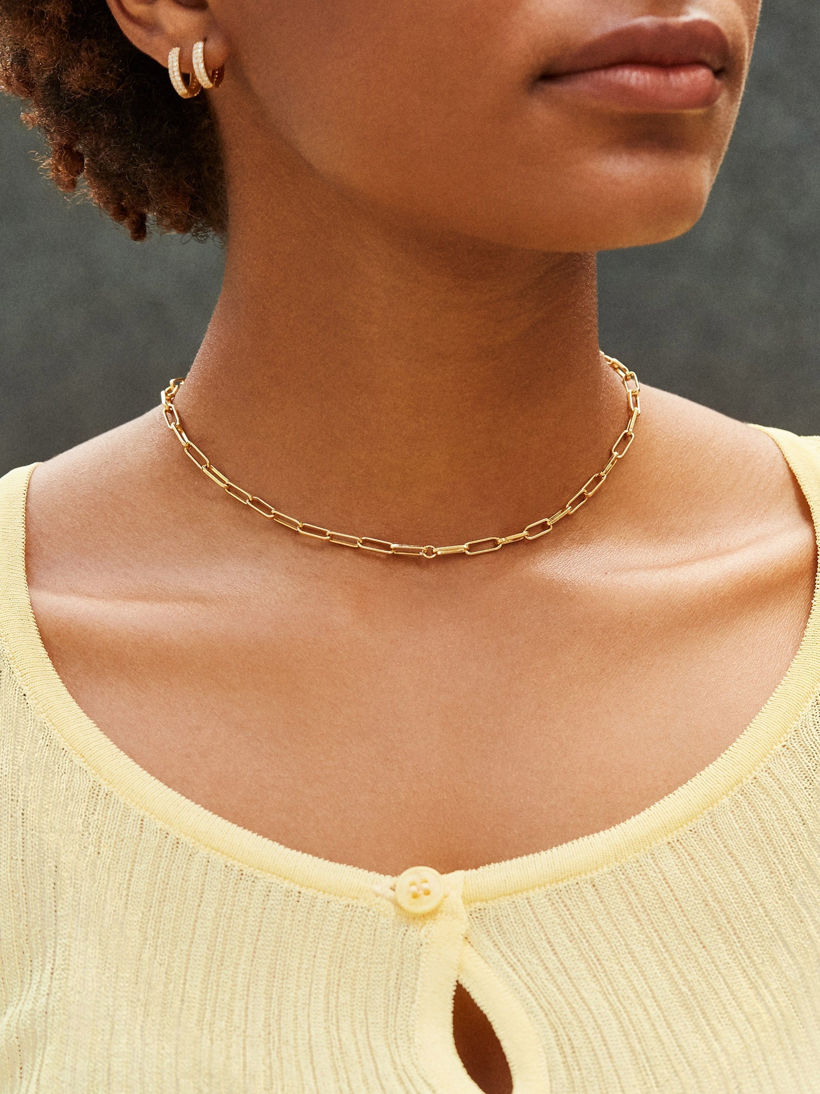 Mini Hera Necklace - Gold Plated Brass - Image 2
