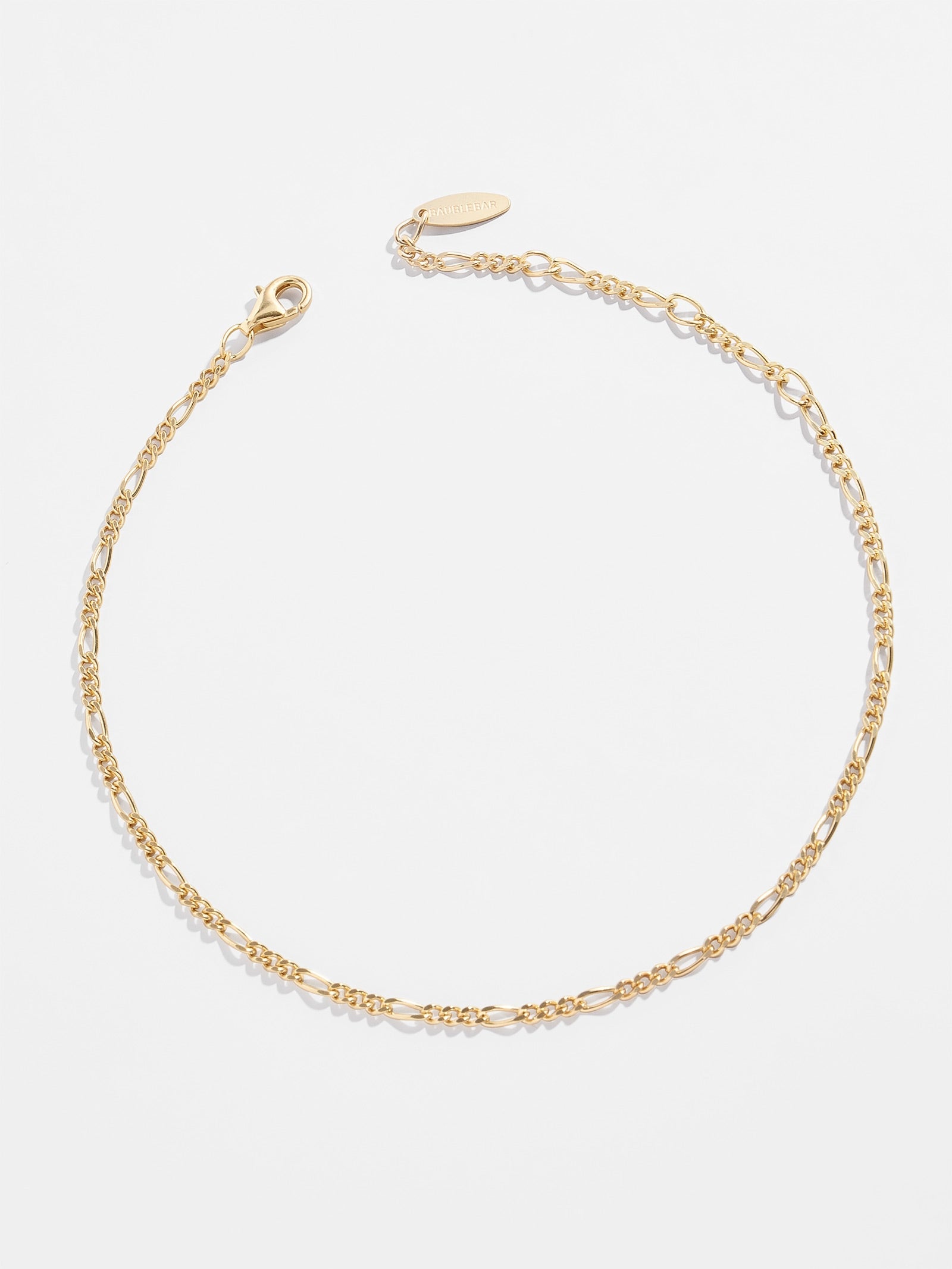 Figaro 14K Gold Anklet - Gold - Image 3