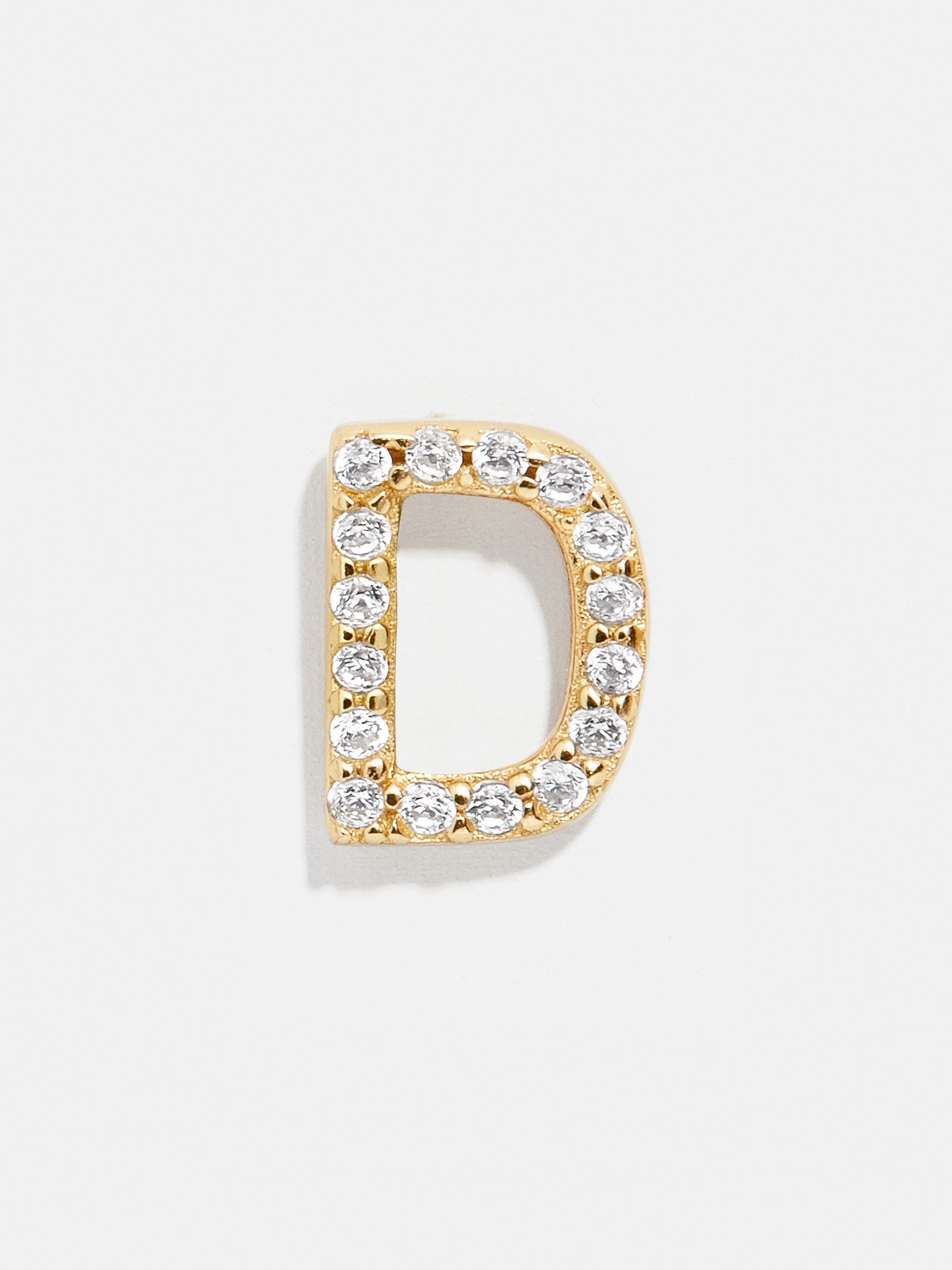 Single 18K Gold Initial Earring - Gold/Pav?? - Image 6