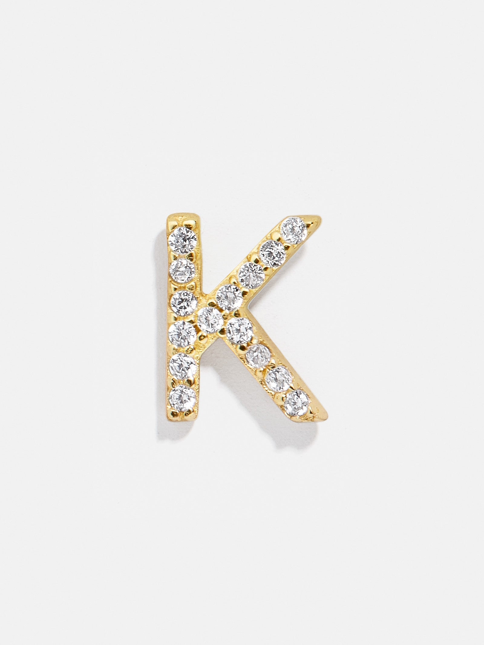 Single 18K Gold Initial Earring - Gold/Pav?? - Image 22