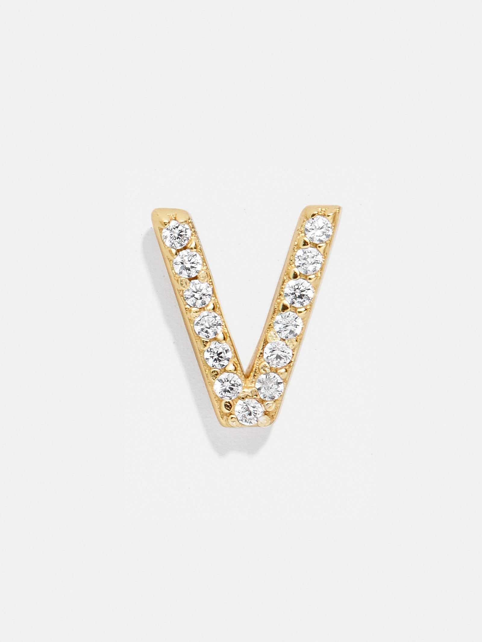 Single 18K Gold Initial Earring - Gold/Pav?? - Image 20